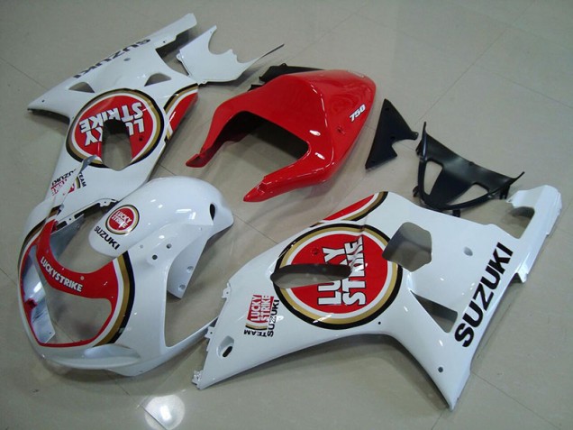Carenado Moto Suzuki GSXR 750 K1 K2 K3 01-03 - Rojo Blanco Lucky Strike Carenado Moto Suzuki GSXR 750 K1 K2 K3 01-03 - Rojo Blanco Lucky Strike