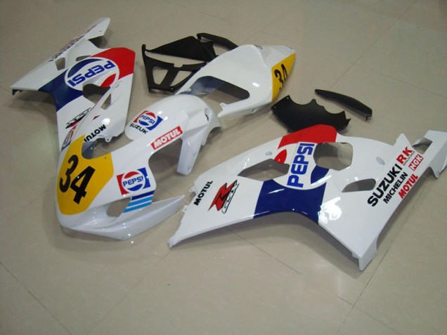 Carenado Moto Suzuki GSXR 750 K4 04-05 - Blanco Azul Pepsi 34