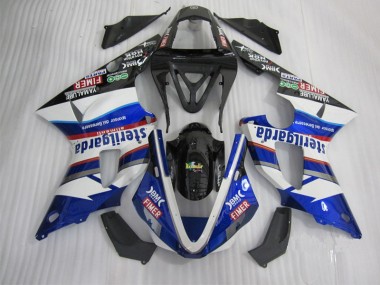 Carenado Moto Yamaha R1 00-01 - Negro Blanco Azul Santander