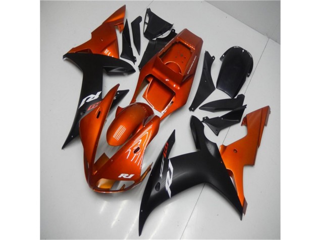 Carenado Moto Yamaha R1 02-03 - Naranja Negro