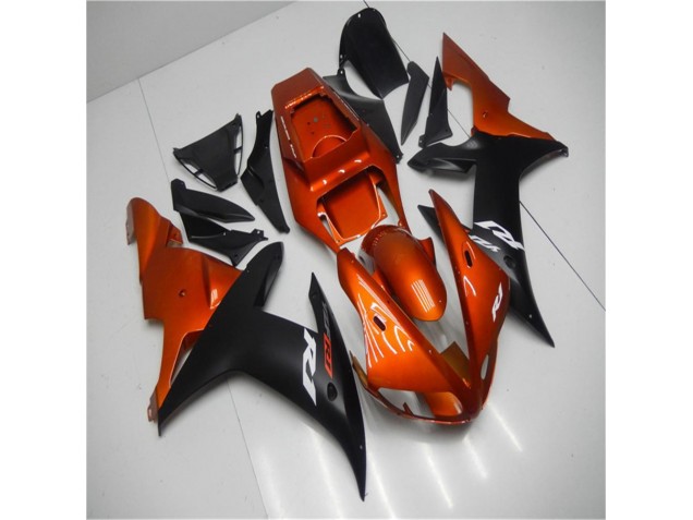 Carenado Moto Yamaha R1 02-03 - Naranja Negro