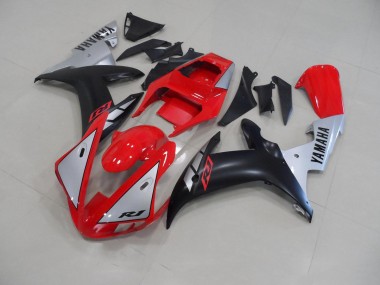 Carenado Moto Yamaha R1 02-03 - Rojo Mate Plata