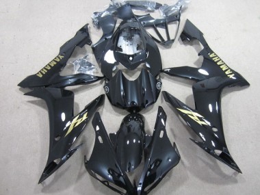 Carenado Moto Yamaha R1 04-06 - Negro Blanco Oro Calcomanía