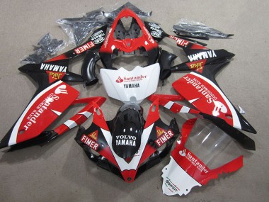 Carenado Moto Yamaha R1 07-08 - Negro Rojo Blanco Santander