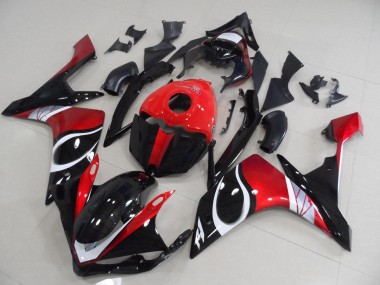Carenado Moto Yamaha R1 07-08 - Negro Rojo Brillante
