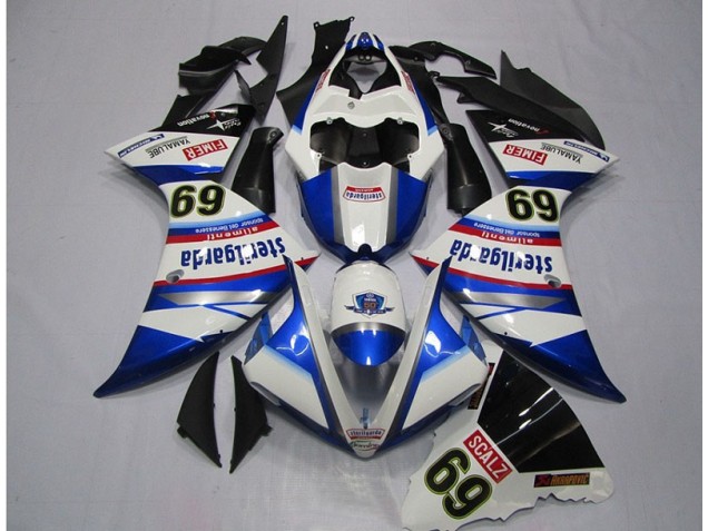 Carenado Moto Yamaha R1 09-11 - Blanco Azul Sterilgarda SCALZ 69 Carenado Moto Yamaha R1 09-11 - Blanco Azul Sterilgarda SCALZ 69