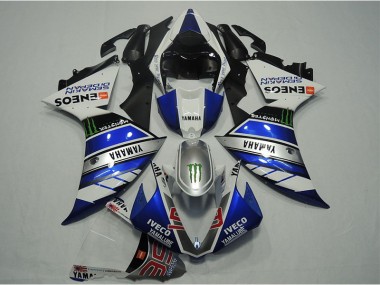 Carenado Moto Yamaha R1 12-14 - Azul Blanco IVECO