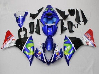 Carenado Moto Yamaha R1 12-14 - Azul Blanco Negro Rojo
