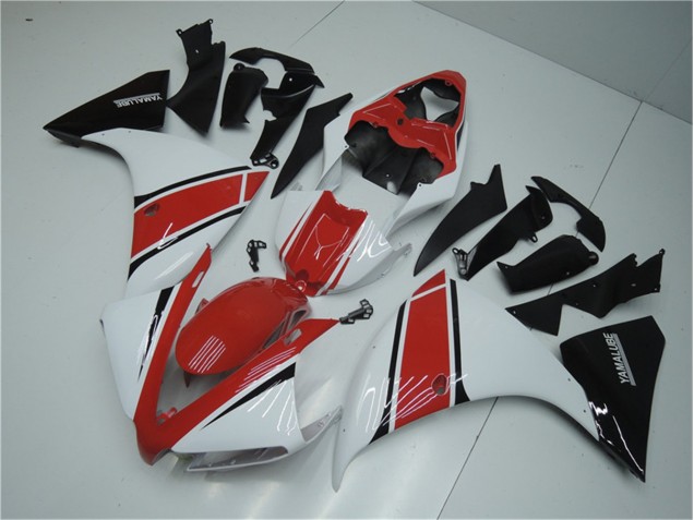 Carenado Moto Yamaha R1 12-14 - Blanco Rojo Negro Carenado Moto Yamaha R1 12-14 - Blanco Rojo Negro