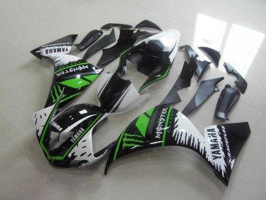Carenado Moto Yamaha R1 12-14 - Blanco Verde Monster