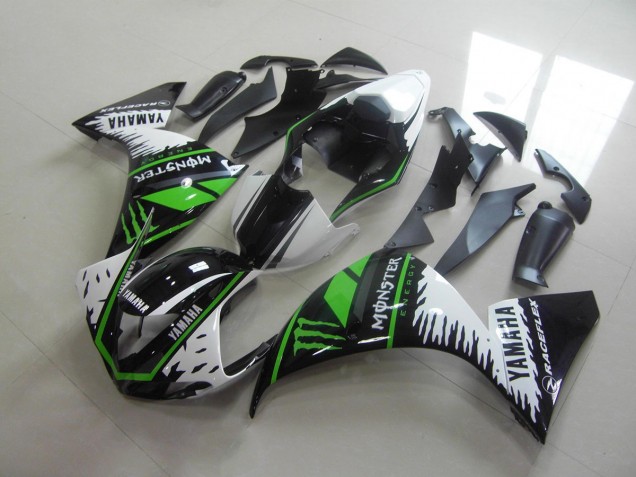 Carenado Moto Yamaha R1 12-14 - Blanco Verde Monster Carenado Moto Yamaha R1 12-14 - Blanco Verde Monster