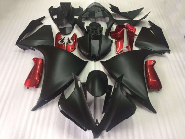Carenado Moto Yamaha R1 12-14 - Negro Mate Brillante Rojo