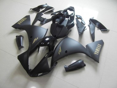 Carenado Moto Yamaha R1 12-14 - Negro Mate Oro Pegatinas