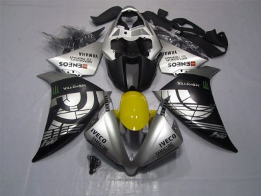 Carenado Moto Yamaha R1 12-14 - Negro Plata Iveco Yamalube Monster