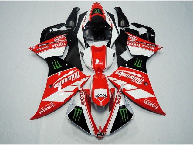 Carenado Moto Yamaha R1 12-14 - Rojo Blanco Rocol
