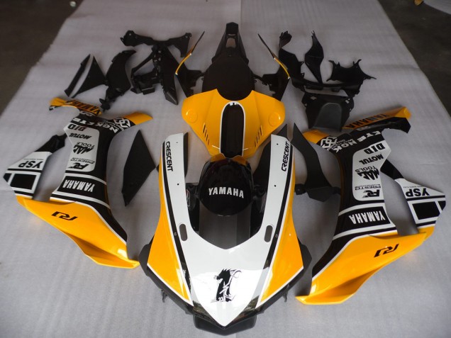 Carenado Moto Yamaha R1 15-19 - Amarillo Blanco Negro Carenado Moto Yamaha R1 15-19 - Amarillo Blanco Negro