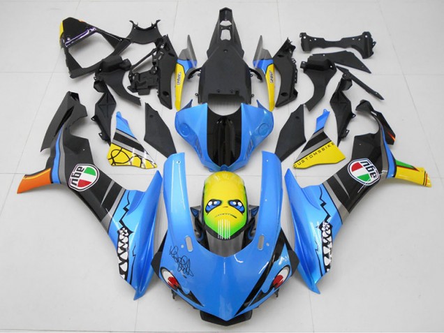 Carenado Moto Yamaha R1 15-19 - Azul Amarillo Tiburón Carenado Moto Yamaha R1 15-19 - Azul Amarillo Tiburón