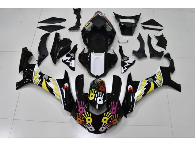 Carenado Moto Yamaha R1 15-19 - Negro Blanco Carenado Moto Yamaha R1 15-19 - Negro Blanco