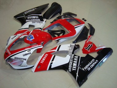 Carenado Moto Yamaha R1 98-99 - Negro Rojo Pegatinas