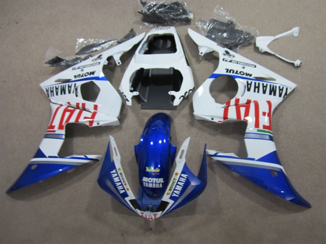 Carenado Moto Yamaha R6 03-05 - Blanco Azul Motul Fiat Carenado Moto Yamaha R6 03-05 - Blanco Azul Motul Fiat