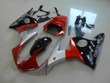 Carenado Moto Yamaha R6 03-05 - Naranja Plata Negro