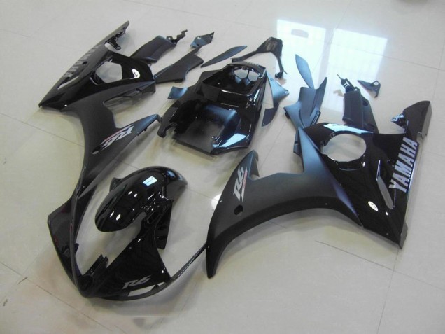 Carenado Moto Yamaha R6 03-05 - Negro Mate Brillante Negro Carenado Moto Yamaha R6 03-05 - Negro Mate Brillante Negro