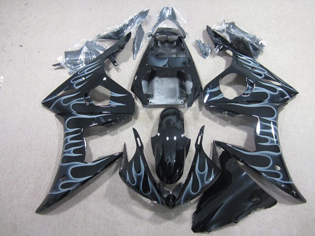 Carenado Moto Yamaha R6 03-05 - Negro con Llama