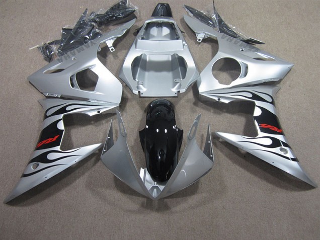 Carenado Moto Yamaha R6 03-05 - Plata Negro Rojo Calcomanía Carenado Moto Yamaha R6 03-05 - Plata Negro Rojo Calcomanía
