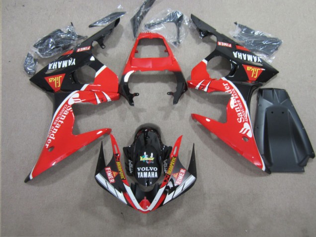 Carenado Moto Yamaha R6 03-05 - Rojo Negro Santander Carenado Moto Yamaha R6 03-05 - Rojo Negro Santander