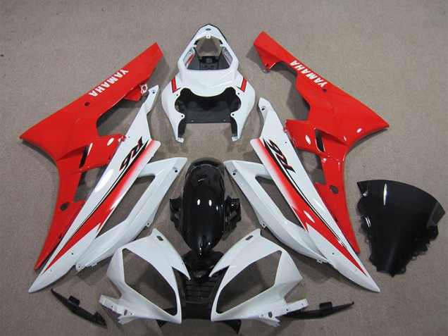 Carenado Moto Yamaha R6 06-07 - Blanco Negro Rojo Carenado Moto Yamaha R6 06-07 - Blanco Negro Rojo