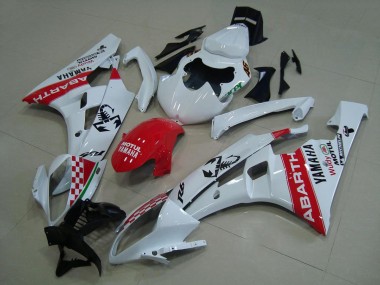 Carenado Moto Yamaha R6 06-07 - Blanco Rojo Abarth