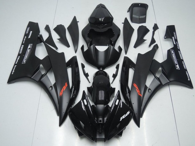 Carenado Moto Yamaha R6 06-07 - Negro Mate & Brillante Negro Carenado Moto Yamaha R6 06-07 - Negro Mate & Brillante Negro