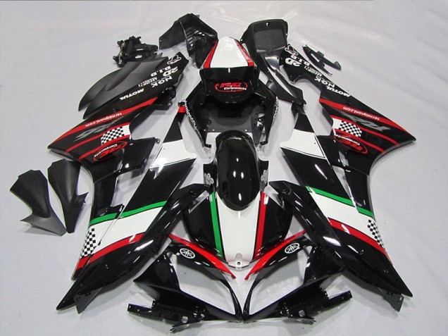 Carenado Moto Yamaha R6 06-07 - Negro Rojo Verde Carenado Moto Yamaha R6 06-07 - Negro Rojo Verde