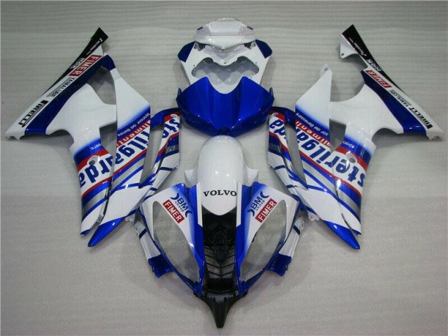 Carenado Moto Yamaha R6 08-16 - Blanco Azul Sterilgarda Volvo Carenado Moto Yamaha R6 08-16 - Blanco Azul Sterilgarda Volvo