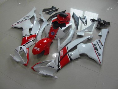 Carenado Moto Yamaha R6 08-16 - Blanco Rojo Estilo OEM