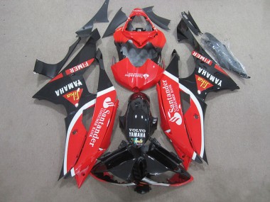 Carenado Moto Yamaha R6 08-16 - Negro Rojo Blanco Santander