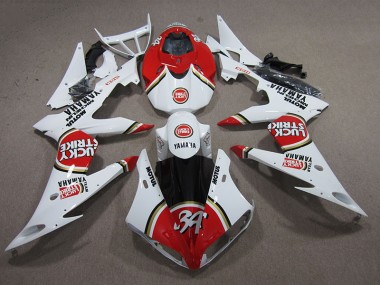 Carenado Moto Yamaha R6 08-16 - Rojo Blanco Lucky Strike