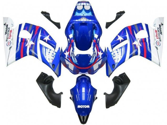 Carenado Moto Yamaha R6 98-02 - Azul Blanco Estrella Fiat Carenado Moto Yamaha R6 98-02 - Azul Blanco Estrella Fiat