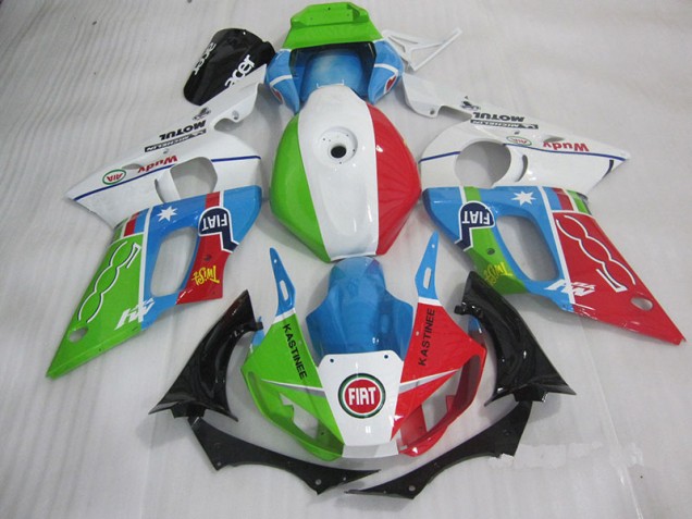Carenado Moto Yamaha R6 98-02 - Azul Rojo Fiat Kastinee Carenado Moto Yamaha R6 98-02 - Azul Rojo Fiat Kastinee
