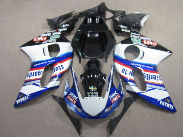 Carenado Moto Yamaha R6 98-02 - BM FIMER VOLVO Azul Blanco Negro Carenado Moto Yamaha R6 98-02 - BM FIMER VOLVO Azul Blanco Negro