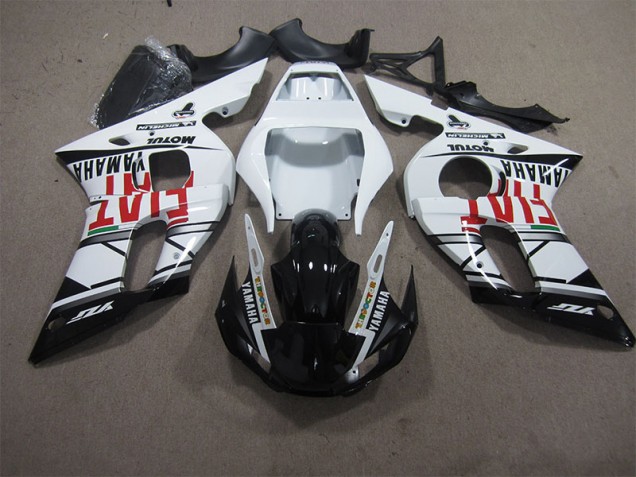 Carenado Moto Yamaha R6 98-02 - Blanco Negro Fiat Carenado Moto Yamaha R6 98-02 - Blanco Negro Fiat