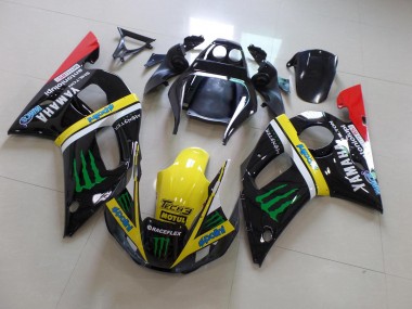Carenado Moto Yamaha R6 98-02 - Negro Amarillo Monster