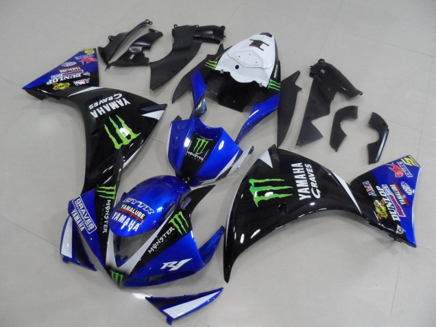 Carenado & Plástico Moto Yamaha R1 09-11 - Azul Negro Monster Carenado & Plástico Moto Yamaha R1 09-11 - Azul Negro Monster