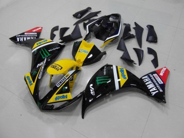 Carenado & Plástico Moto Yamaha R1 12-14 - Amarillo Negro Monster