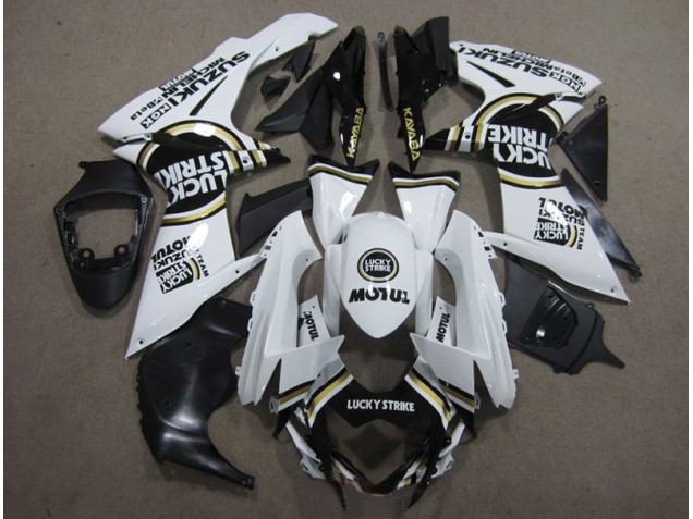 Carenados Moto Suzuki GSXR 600 K11 11-21 - Blanco Lucky Strike Negro Motul