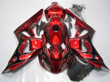 Carrocería Motocicletas Honda CBR 1000 RR 06-07 - Rojo Negro Llama