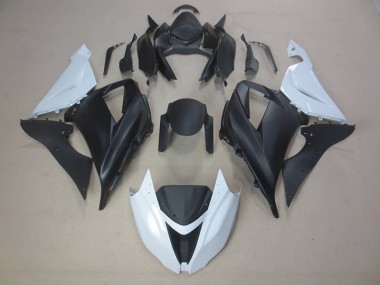 Carrocería Motocicletas Kawasaki ZX6R 13-18 - Negro Blanco