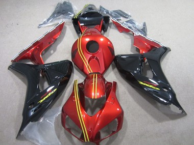 Inyección Kit Carenado Moto Honda CBR 1000 RR 06-07 - Negro Rojo Amarillo
