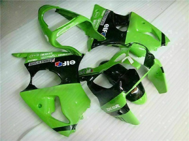 Inyección Kit Carenado Moto Kawasaki ZX6R 00-02 - Verde Negro Inyección Kit Carenado Moto Kawasaki ZX6R 00-02 - Verde Negro