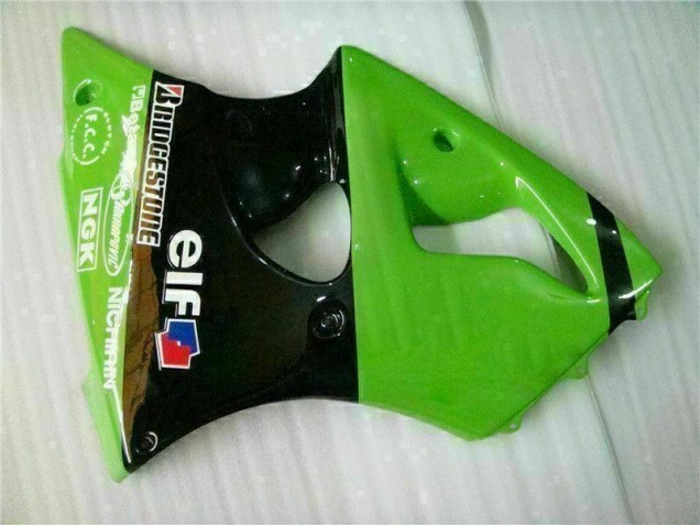 Inyección Kit Carenado Moto Kawasaki ZX6R 00-02 - Verde Negro Inyección Kit Carenado Moto Kawasaki ZX6R 00-02 - Verde Negro